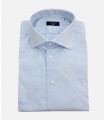 Camisa 100% algodón rayas finas azules