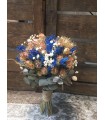 Ramo de flor seca en tonos azules